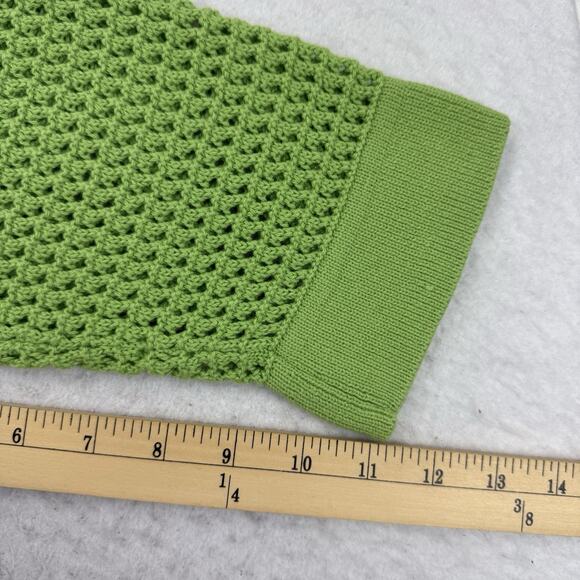 Jones Studio Cardigan Womens XL Green Open Front Sweater 3/4 Sleeve Lightweight - Picture 9 of 11